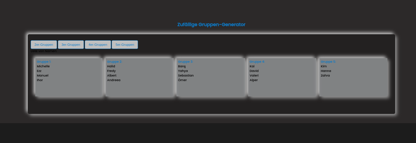 Bild des Gruppen Generators